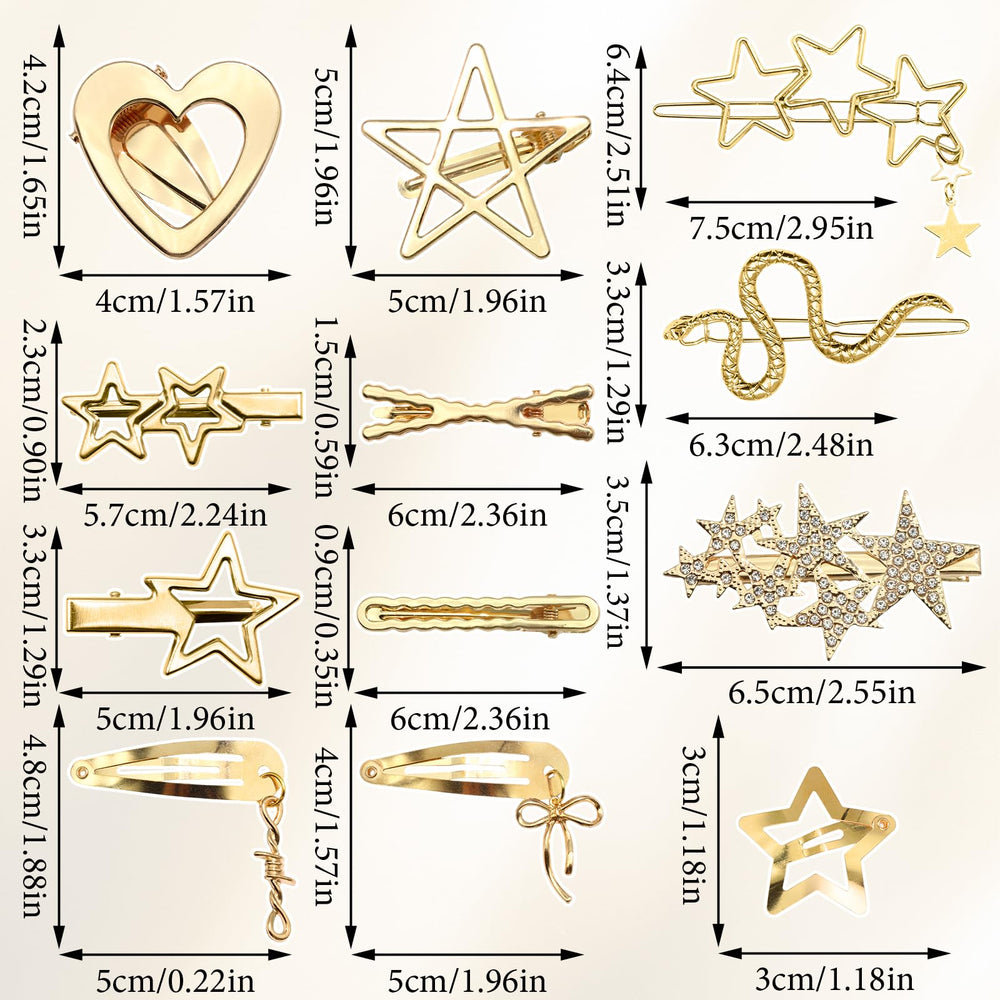 Pinces cœur métalliques SAWINDA pour accessoiriser tenues et sacs.