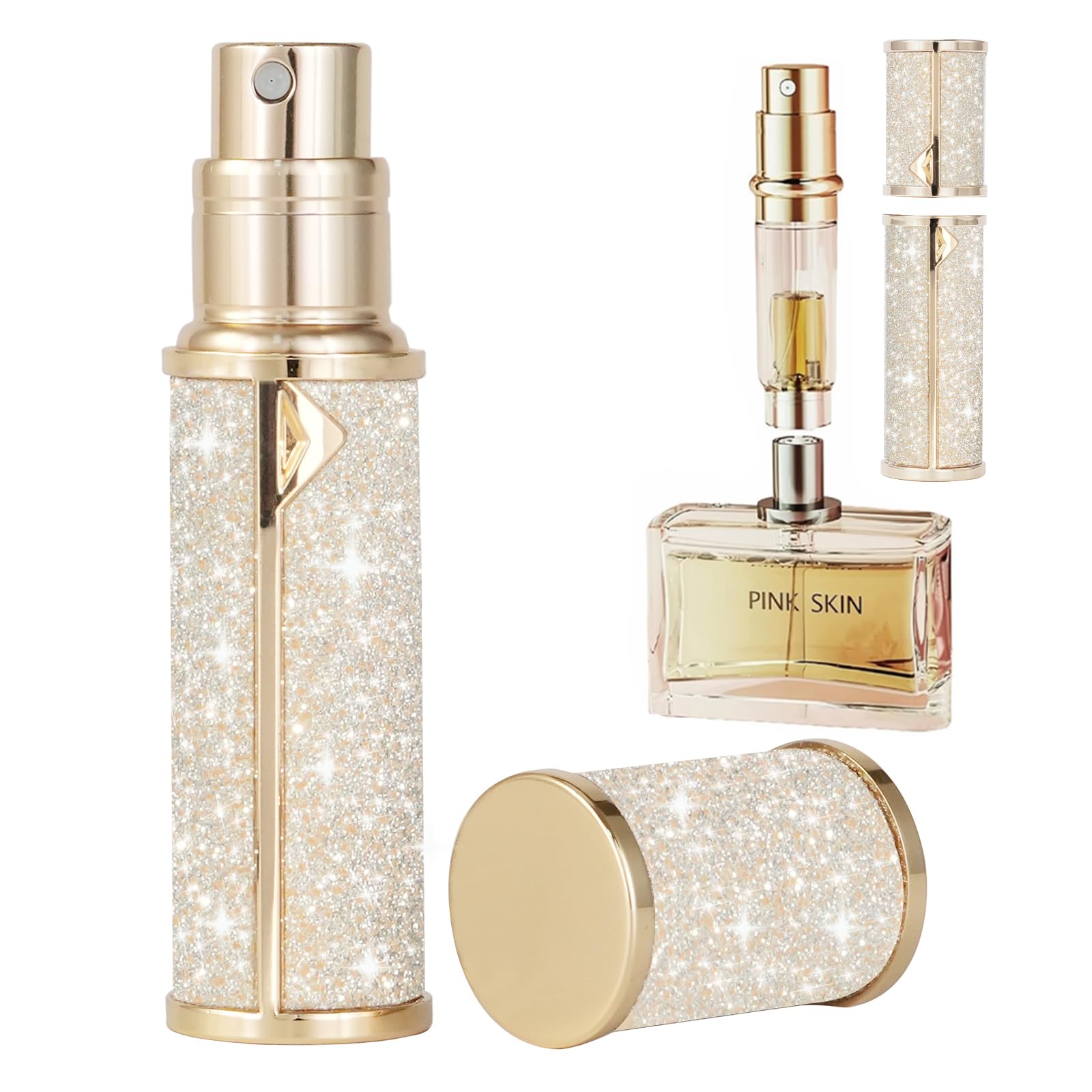 SAWOHO bouteille parfum voyage 5ml rechargeable, compacte et pratique pour le sac.