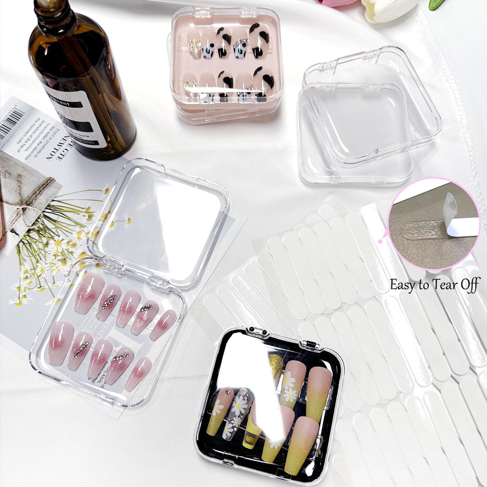 Sawvolker boîte ongles compacte transparente: gain de place et style.