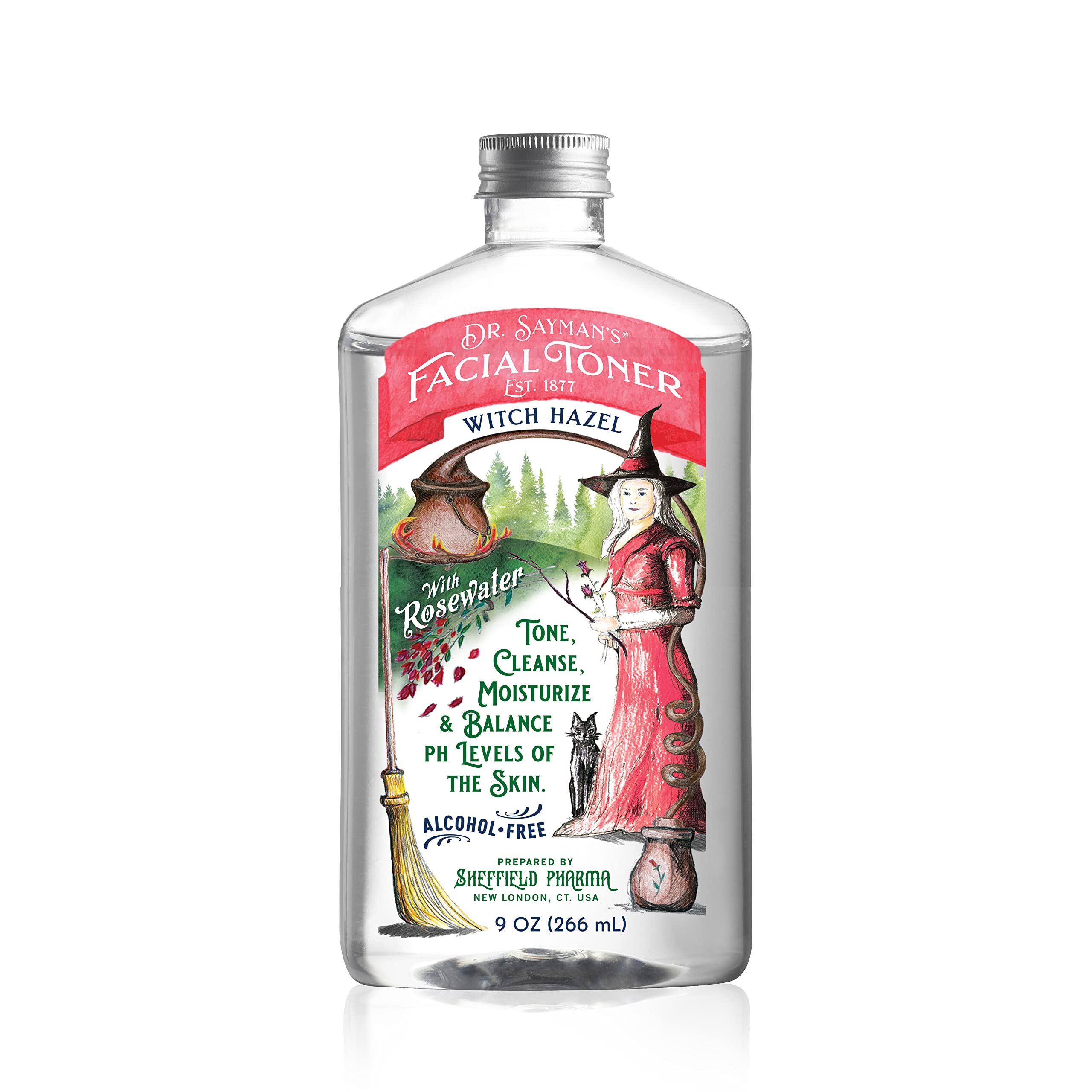 Sayman Salve alcohol-free toner bottle for gentle cleansing and hydration.