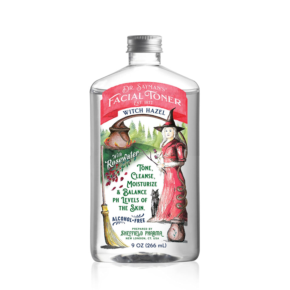 Sayman Salve alcohol-free toner bottle for gentle cleansing and hydration.
