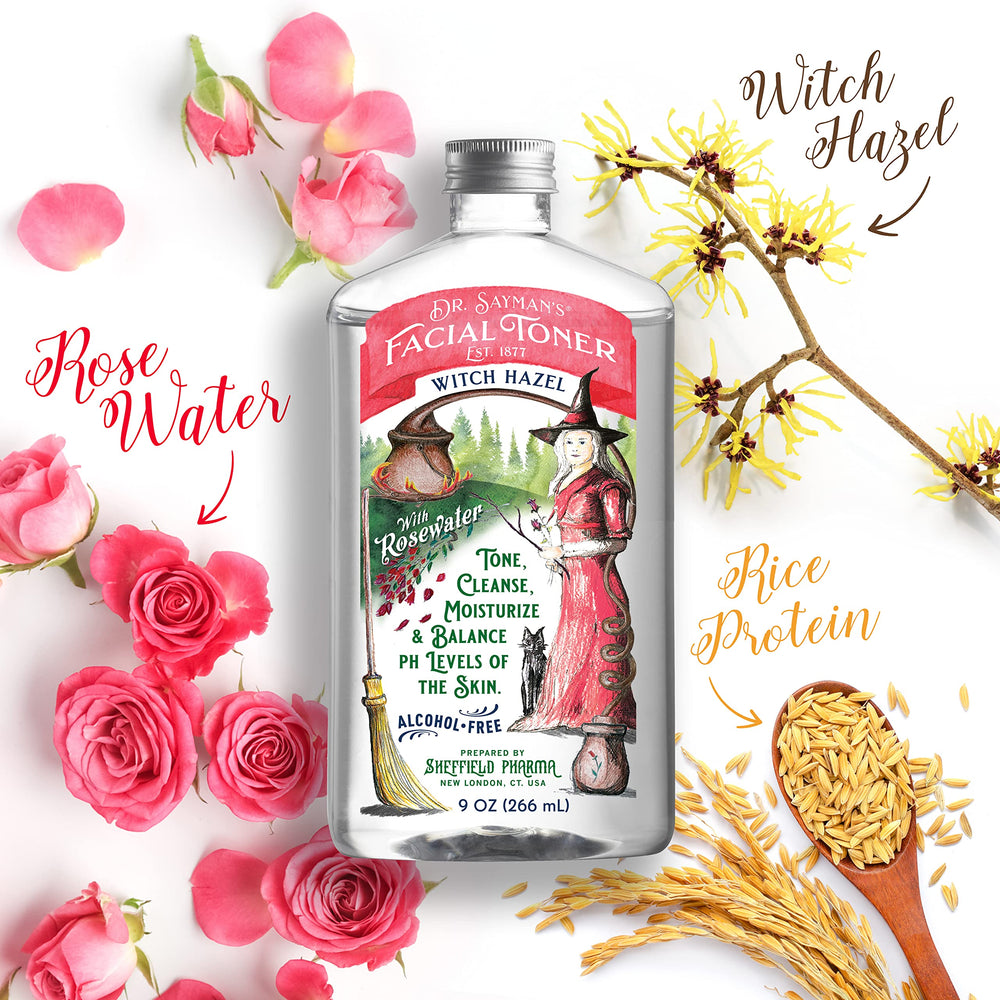 Sayman Salve toner with rice protein supporting balanced skin pH.