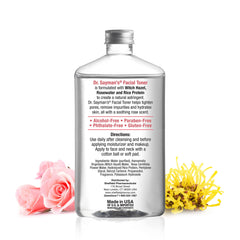 Sayman Salve toner highlights rosewater drops for a refreshing ritual.