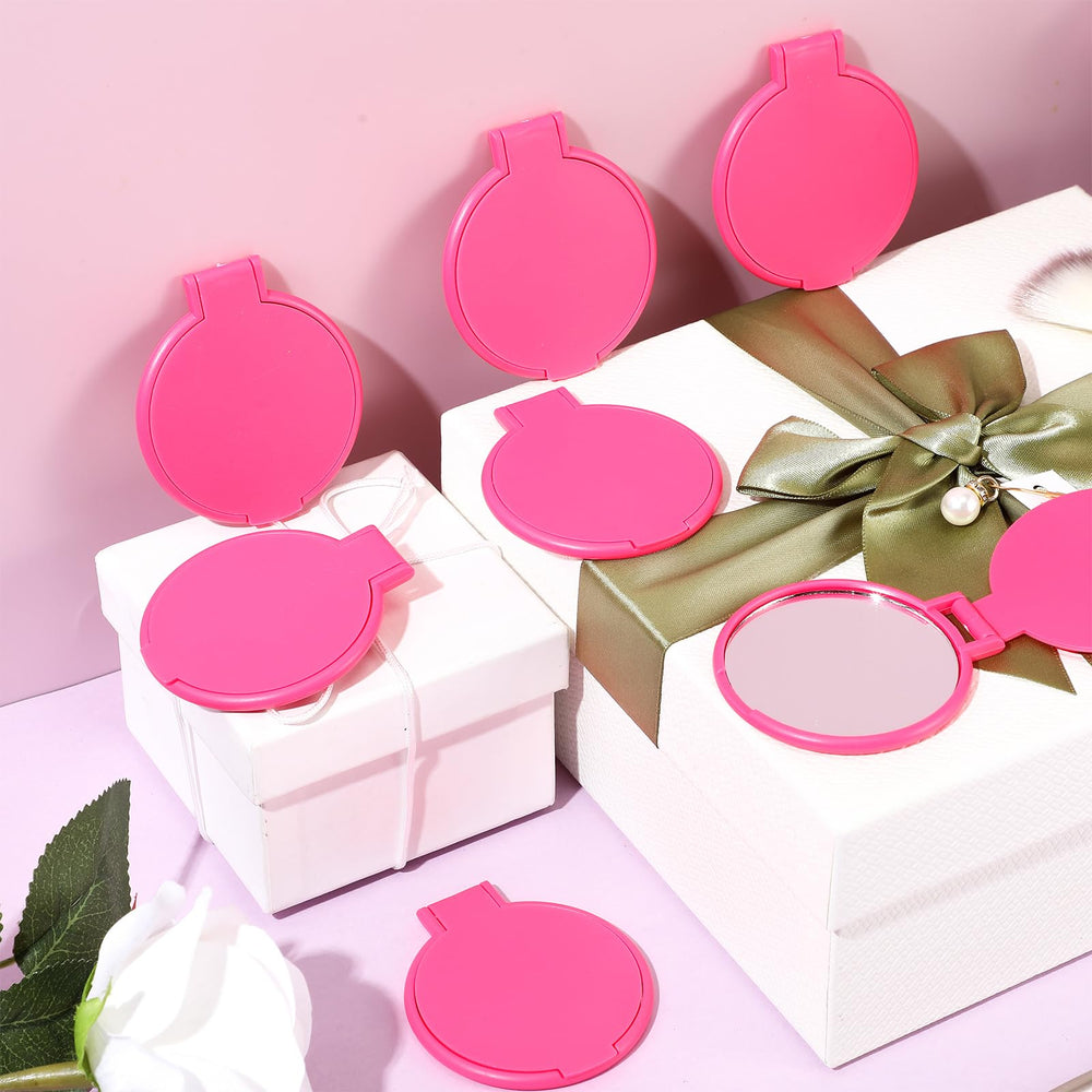 Saysurey miroir compact durable rose rouge, construction robuste et fiable.