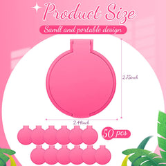 Saysurey miroir compact rose rouge, design pliant pratique dans le sac.