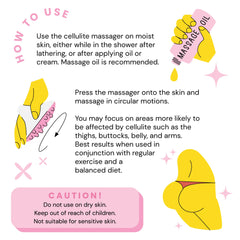 Application de la crème cellulite avec la brosse Scala.