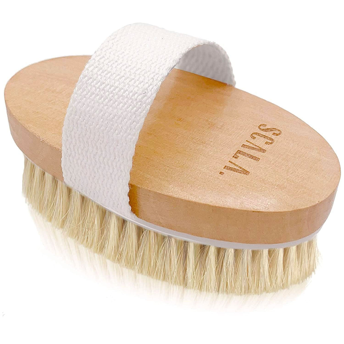 Scala brosse corps sec avec poils sanglier naturels pour exfolier en douceur