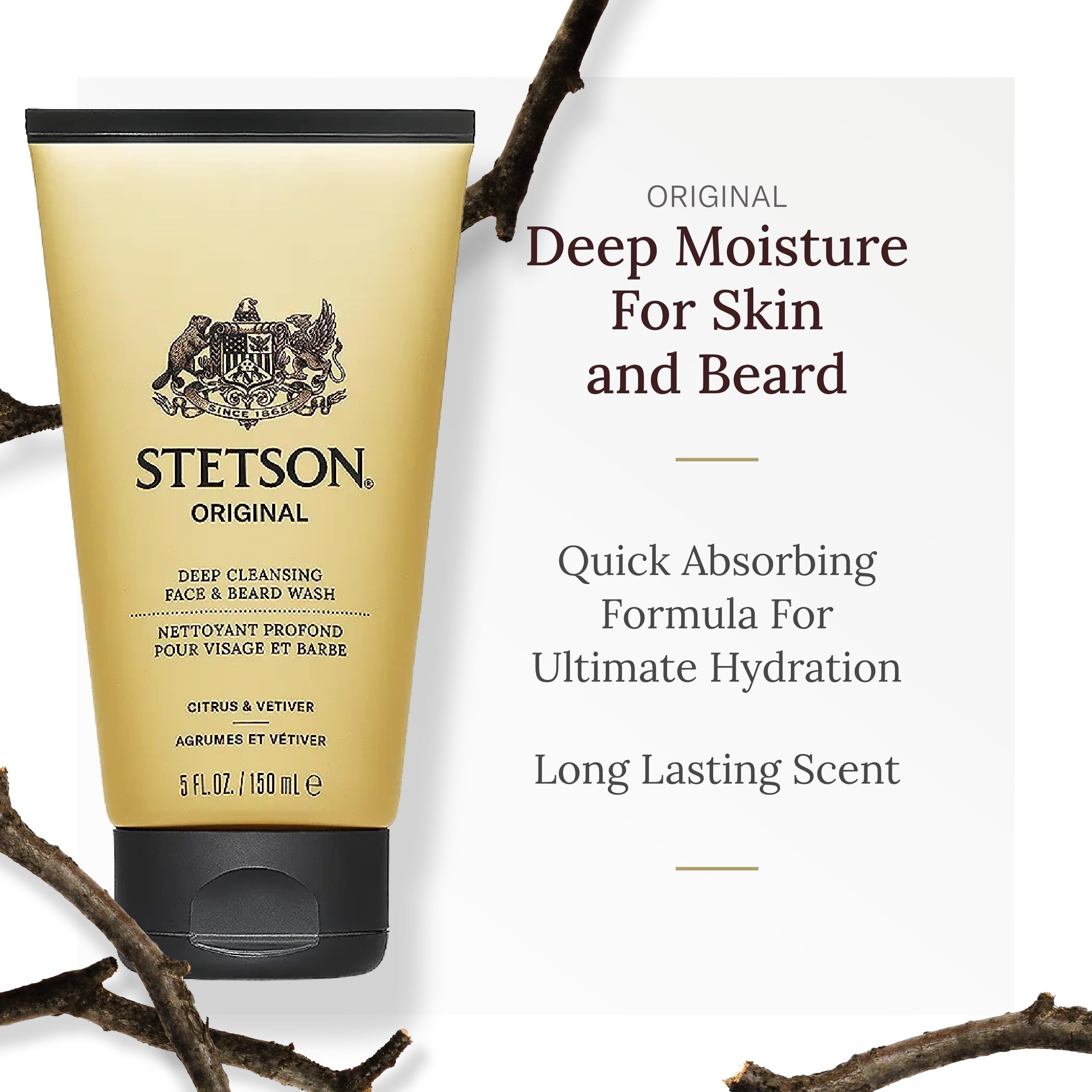 SCENT BEAUTY Stetson Crème visage et barbe : application facile et non grasse