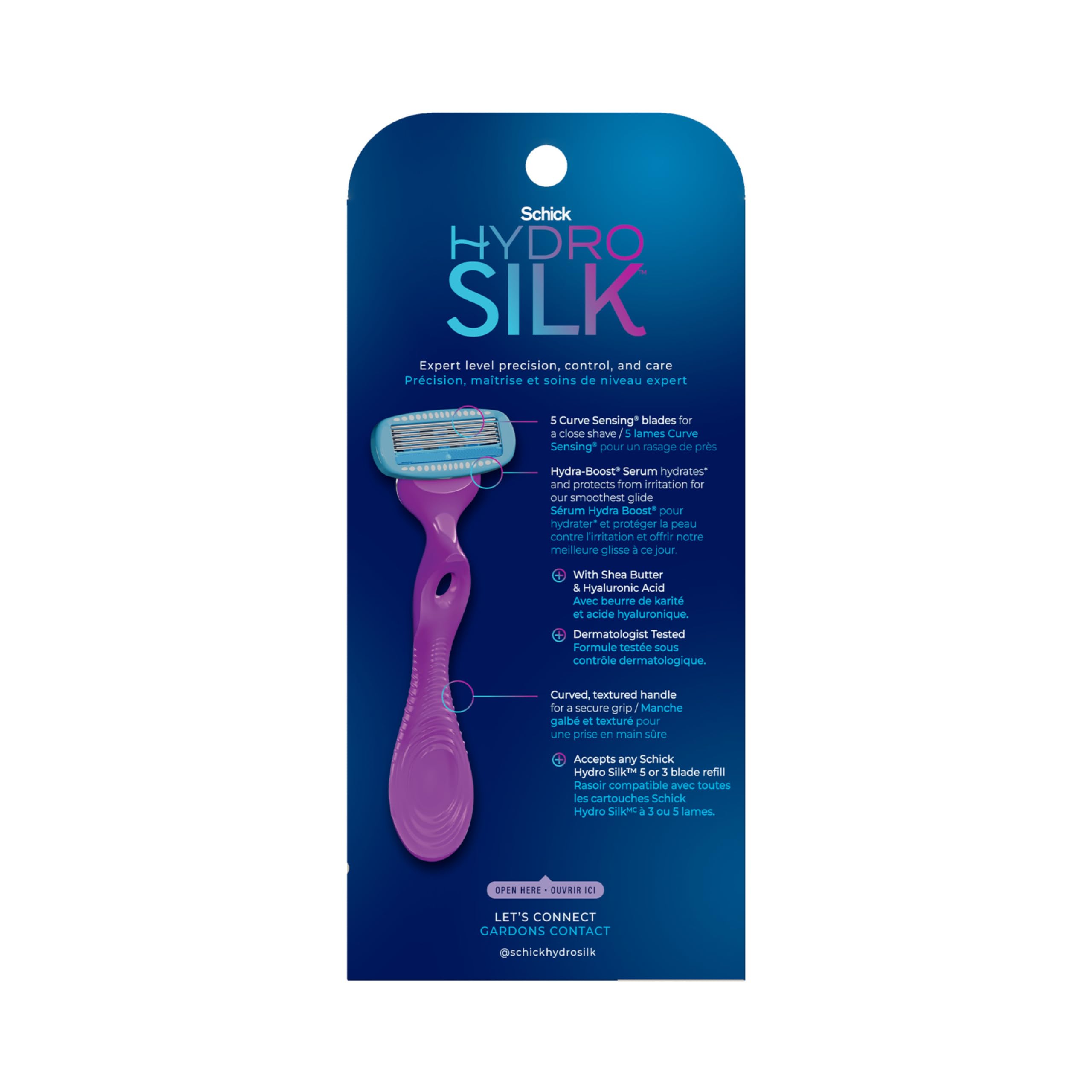 Schick Hydro Silk Moisture – emballage pratique avec recharges incluses