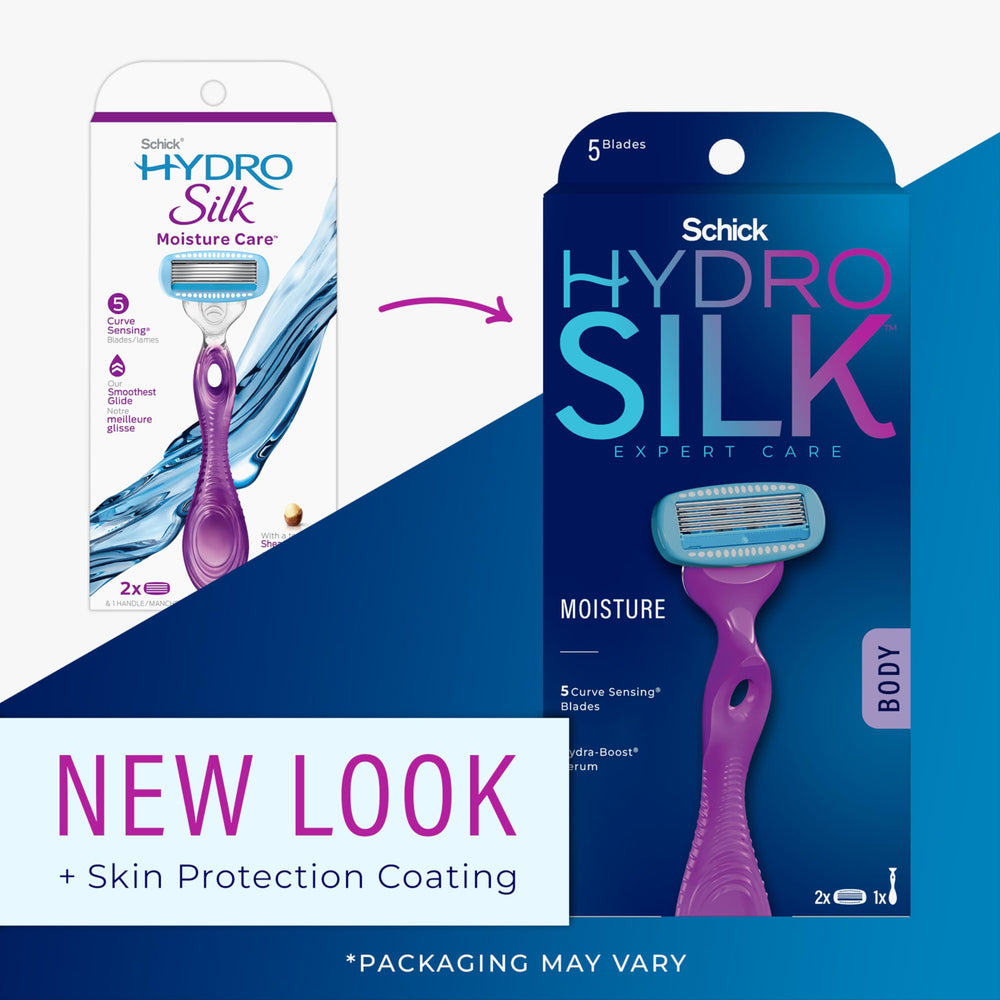 Schick Hydro Silk Moisture – 5 lames Curve-Sensing pour précision accrue