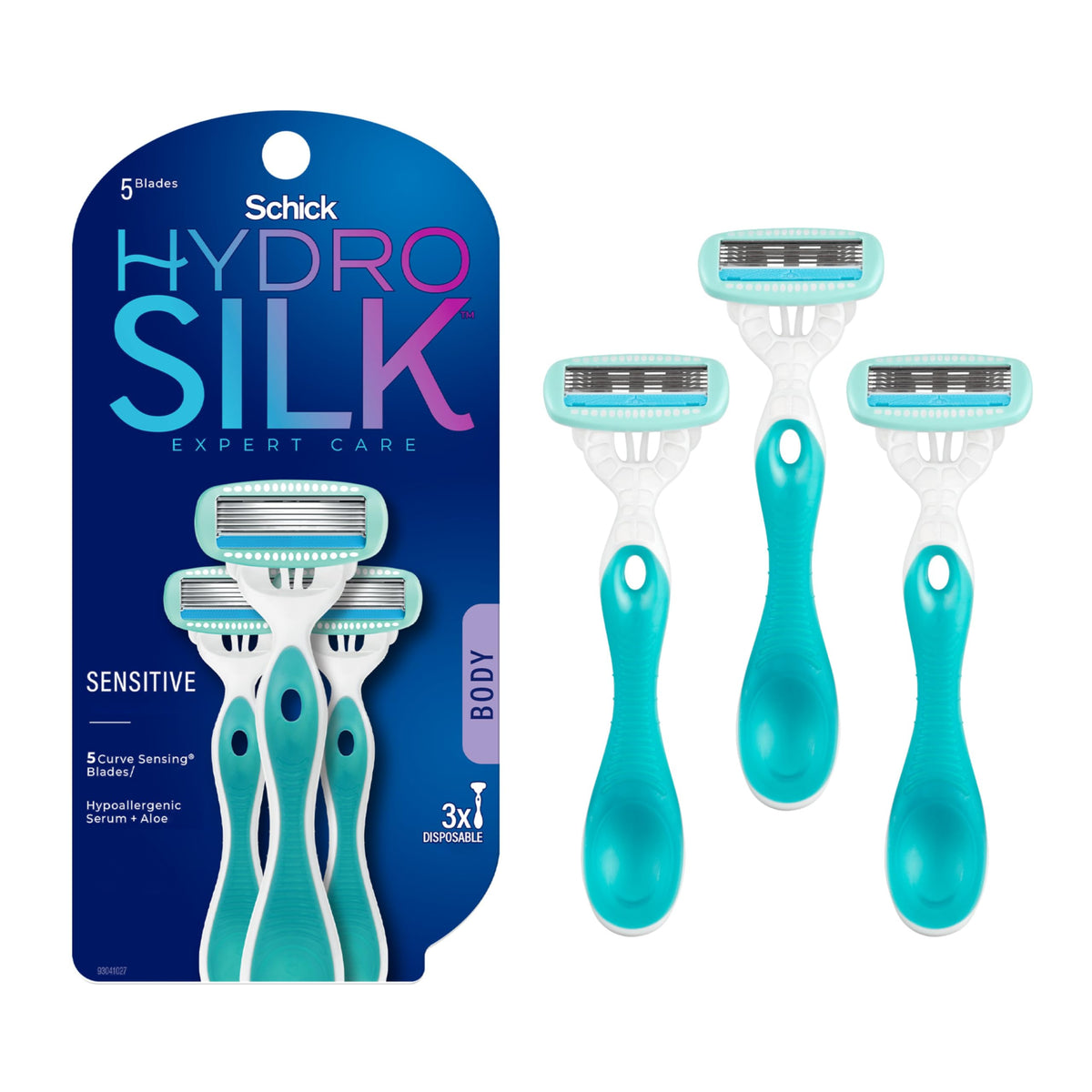 Rasoir Schick Hydro Silk Sensitive dans emballage pratique pour le voyage