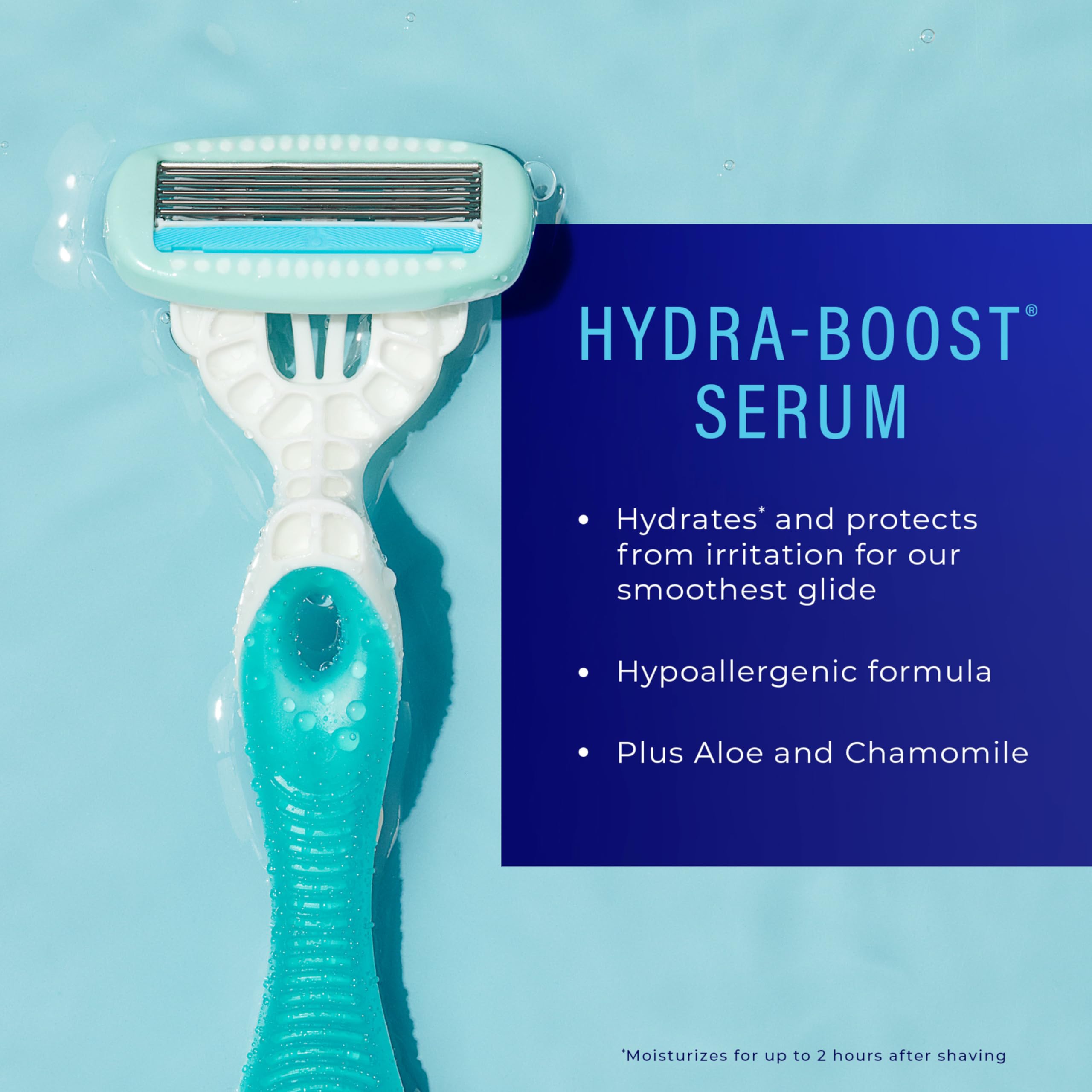 Rasoir Schick Hydro Silk Sensitive sérum hydratant aloé camomille