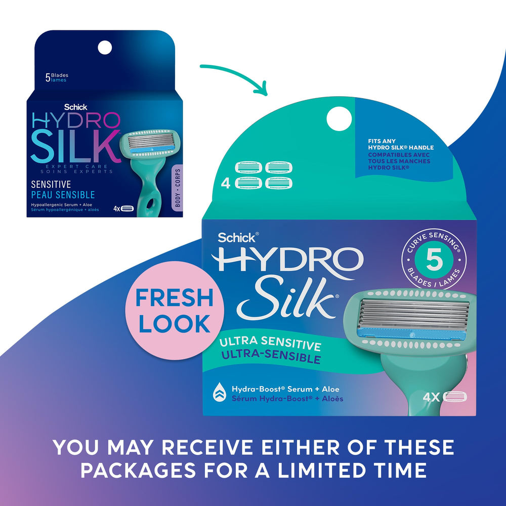 Schick Hydro Silk skin-protection coating reduces irritation during shaving.