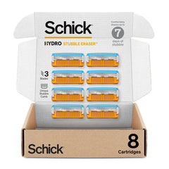 Schick Hydro récharges : emballage pratique pour réapprovisionnement rapide.