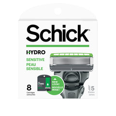 Recharge Schick Hydro 5 Sense pour rasoir, 8 pièces, pratique et économique.