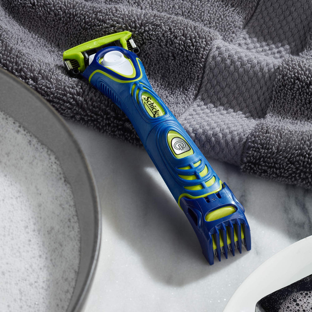Schick Hydro 5 – format voyage compact et pratique.
