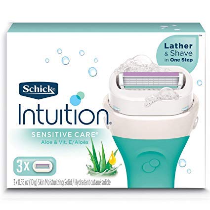 Schick Intuition refils rasoir sensibilité aloès naturel, douceur de rasage.
