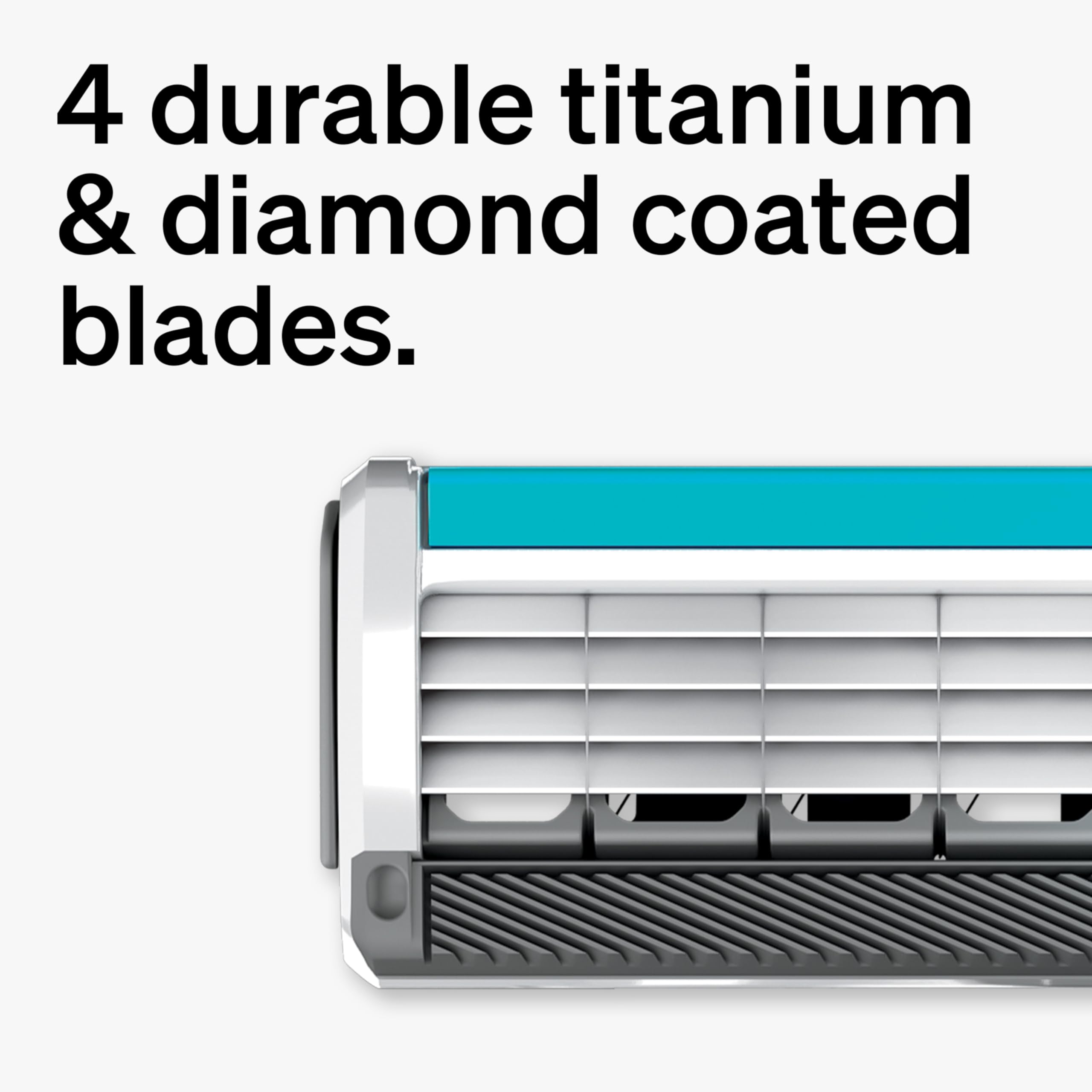 Schick Quattro Titanium lames diamant: coupe précise et durable pour confort quotidien.