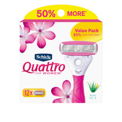 Schick Quattro Womens: recharge à 4 lames pour un rasage proche et confortable