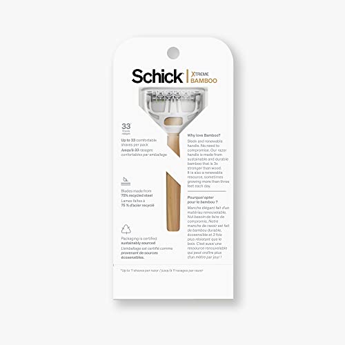 Lames flexibles Schick Xtreme Bamboo qui suivent les contours.