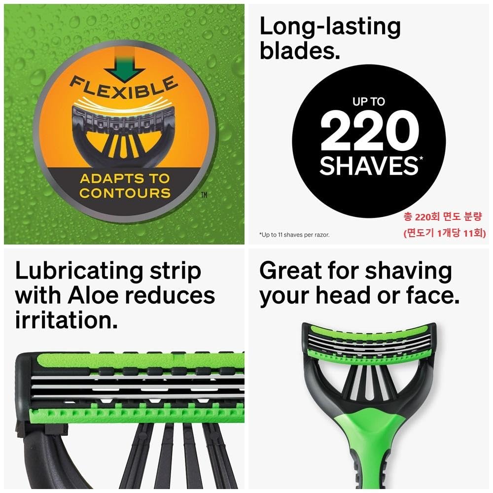 Poignée ergonomique Schick Xtreme3 Sensitive avec surface antidérapante.