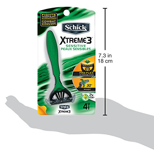 Schick Xtreme3 Sensitive permet un rinçage rapide et sans obstruction.