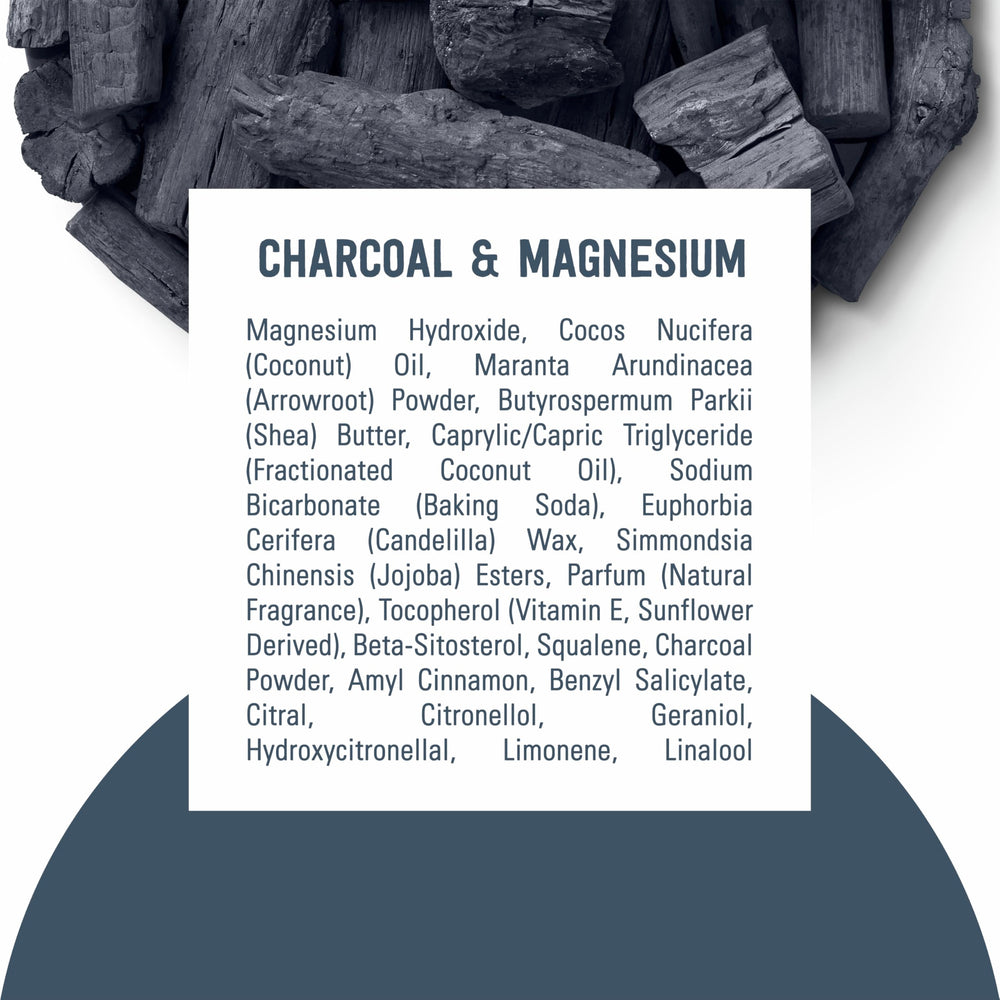 Schmidt's Charbon Magnésium déodorant, ingrédients naturels pour une routine responsable.