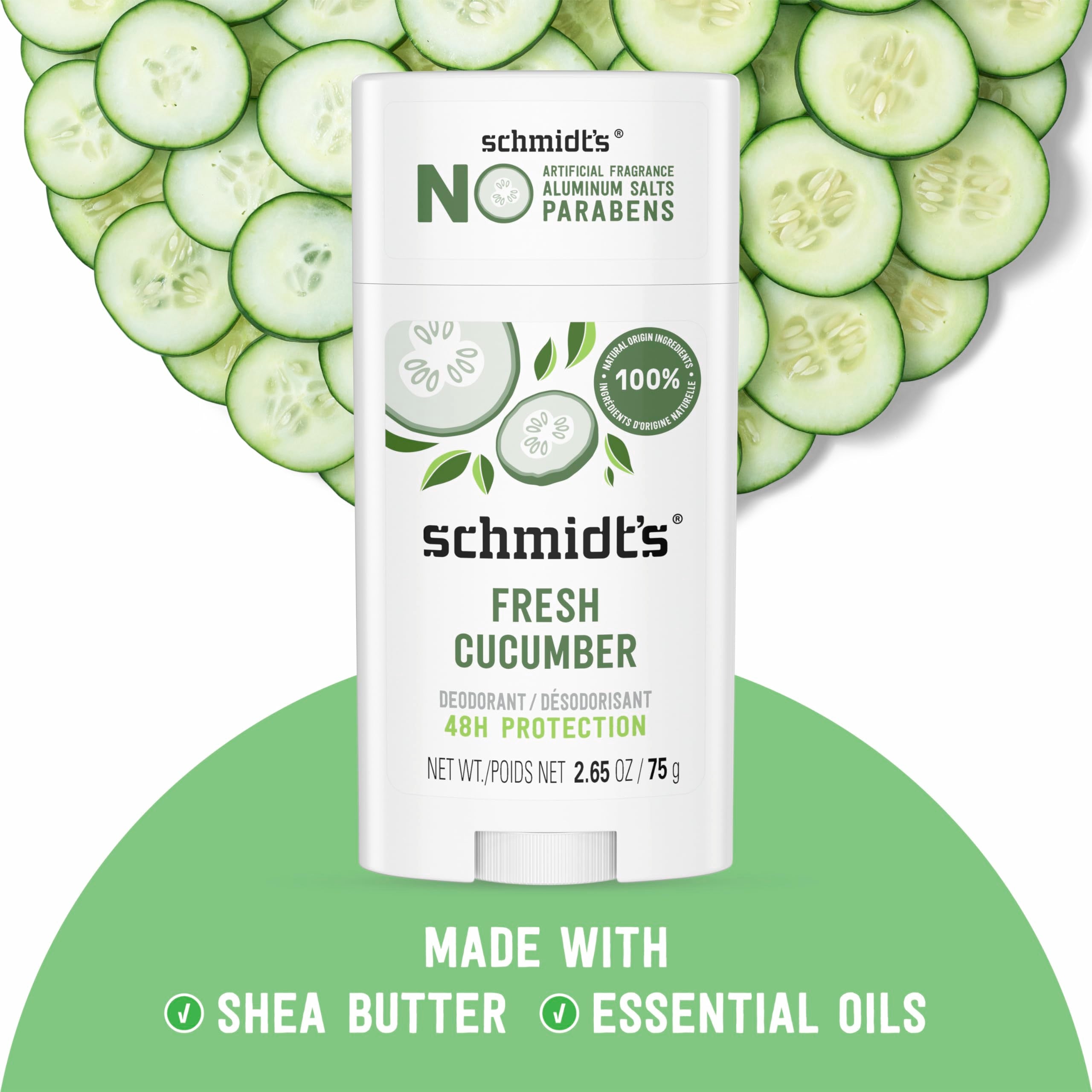 Schmidt's Déodorant application douce : appliquez 1 à 2 passages facilement