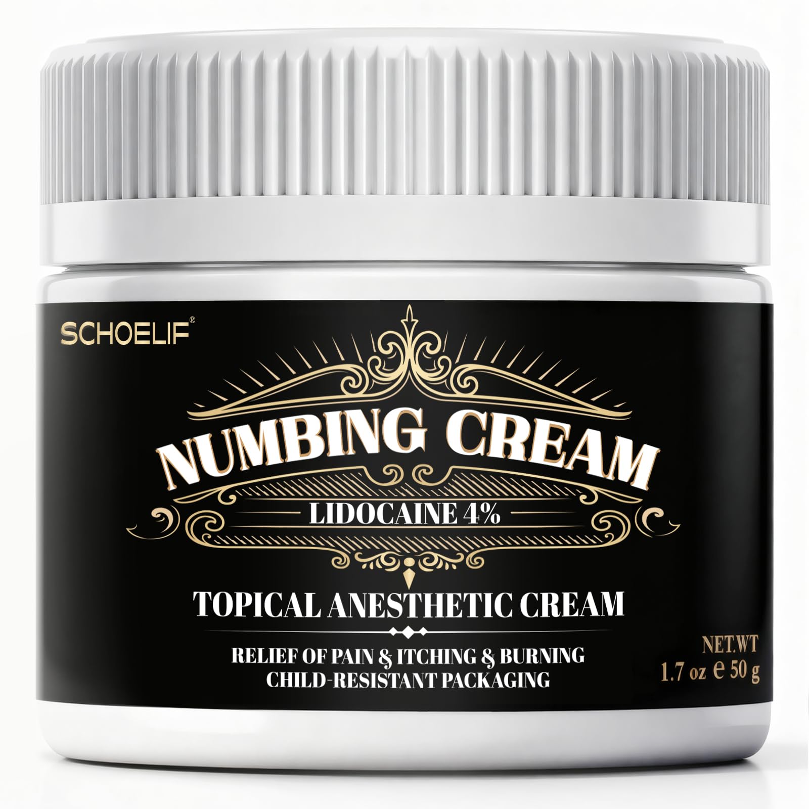 SCHOELIF crème anesthésiante en tube, application précise et soulagement rapide.