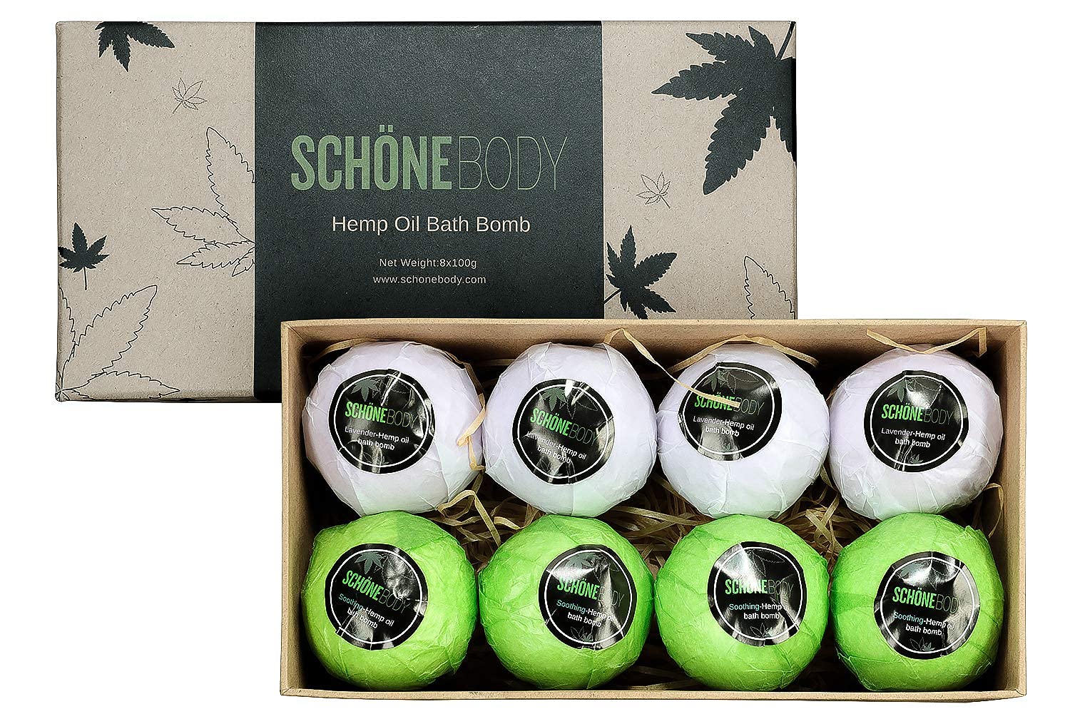 Schone Body bombes bain chanvre lavande: parfum apaisant et hydratant.