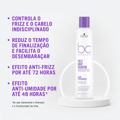 Schwarzkopf Professional BC Keratin Smooth Shampooing micellaire, mousse douce, nettoyage léger pour cheveux épais.