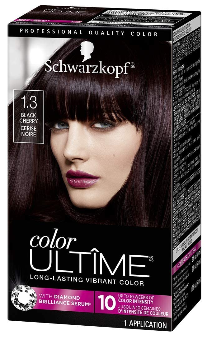 Schwarzkopf Color Ultime Noir Cerise, flacon: couleur intense et brillance durable.
