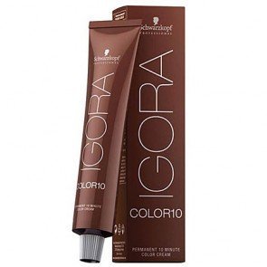 Schwarzkopf Igora Color10, bouteille, couleur brun moyen naturel et application douce.
