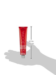 Schwarzkopf Igora Royal 5-65, test-cheveux avant-après montrant l’évolution de la couleur.