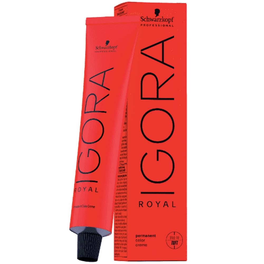 Igora Royal 6-1 blond foncé cendre – application-cheveux et texture onctueuse pour une teinte uniforme.