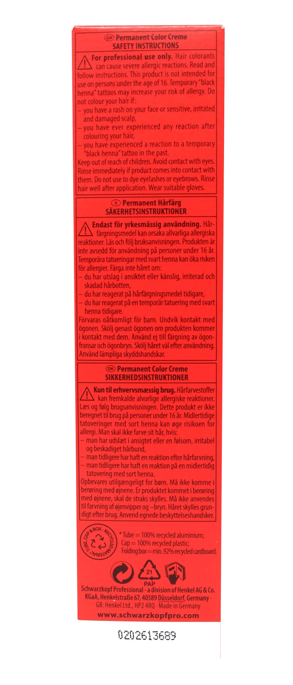 Schwarzkopf Igora Royal 7-1, résultat blond cendré sur cheveux, éclat durable.