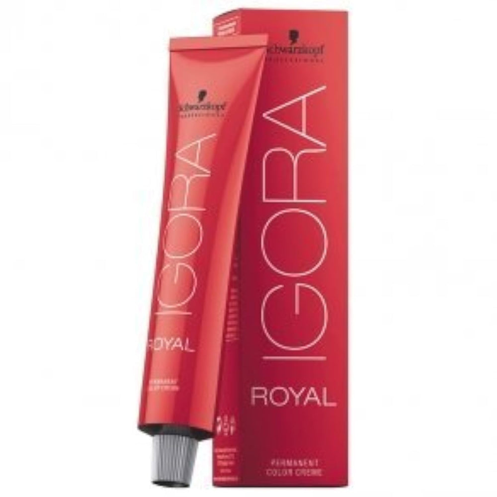 Schwarzkopf Igora Royal 8-77, tube de 60 ml, couleur blond cuivré lumineuse pour cheveux.