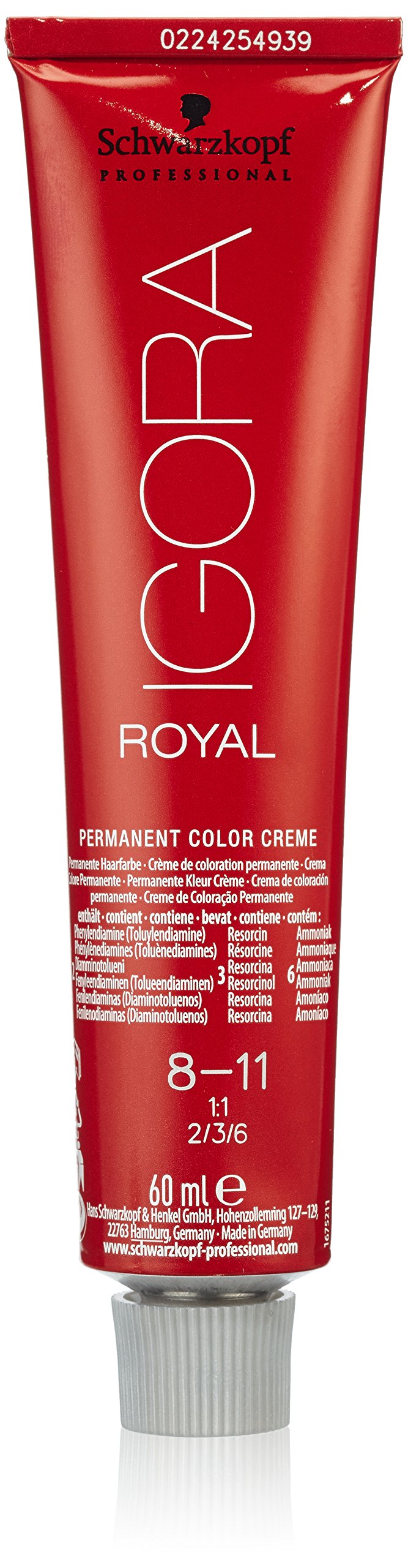 Schwarzkopf Igora Royal Matte Ash 8-11 emballage prêt à l’emploi pour démarrer la coloration.
