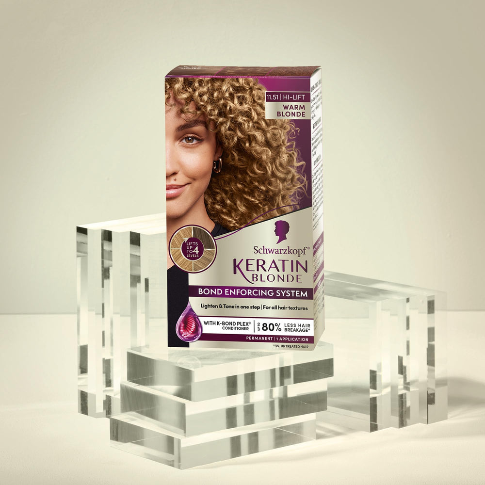 Schwarzkopf Keratin Blonde – cheveux nouvellement colorés avec éclat durable