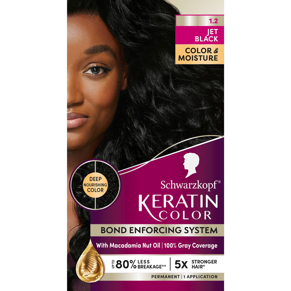 Schwarzkopf Keratin Color Crème Bouteille : couleur riche et durable.