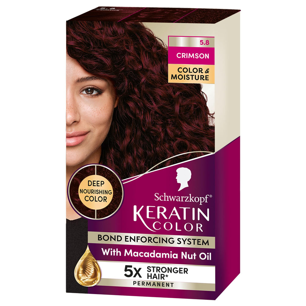 Schwarzkopf Keratin Color crème coloration : couleur riche et durable sur tous types de cheveux.