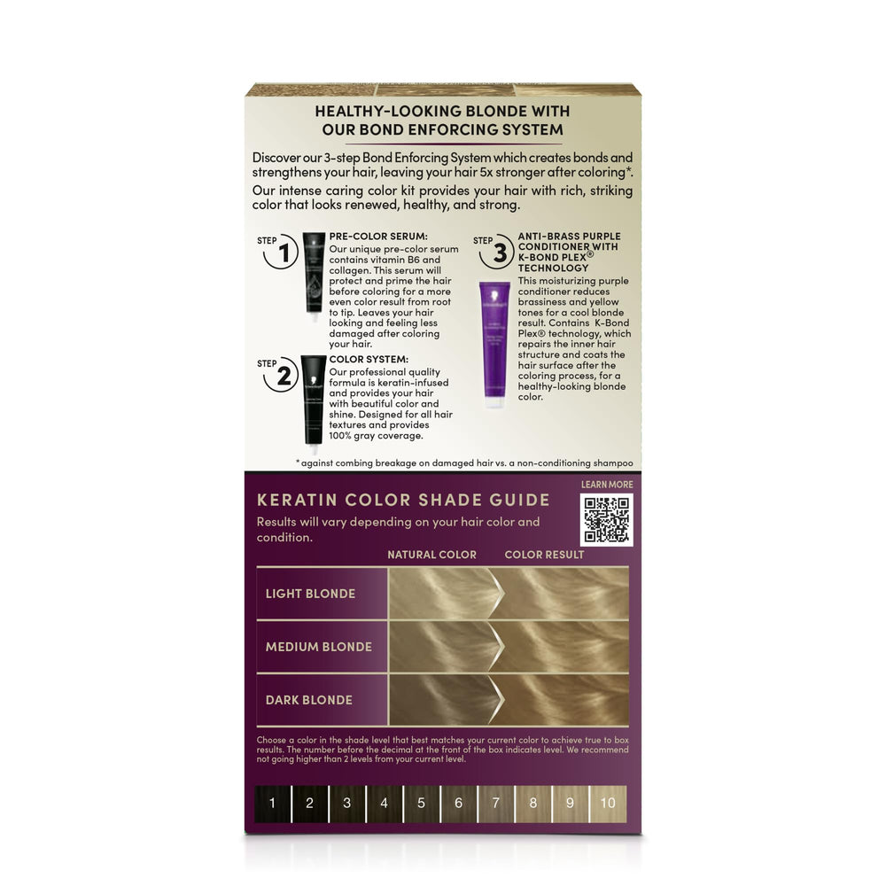 Schwarzkopf Keratin Color — système Bond renforce les cheveux et réduit la casse.