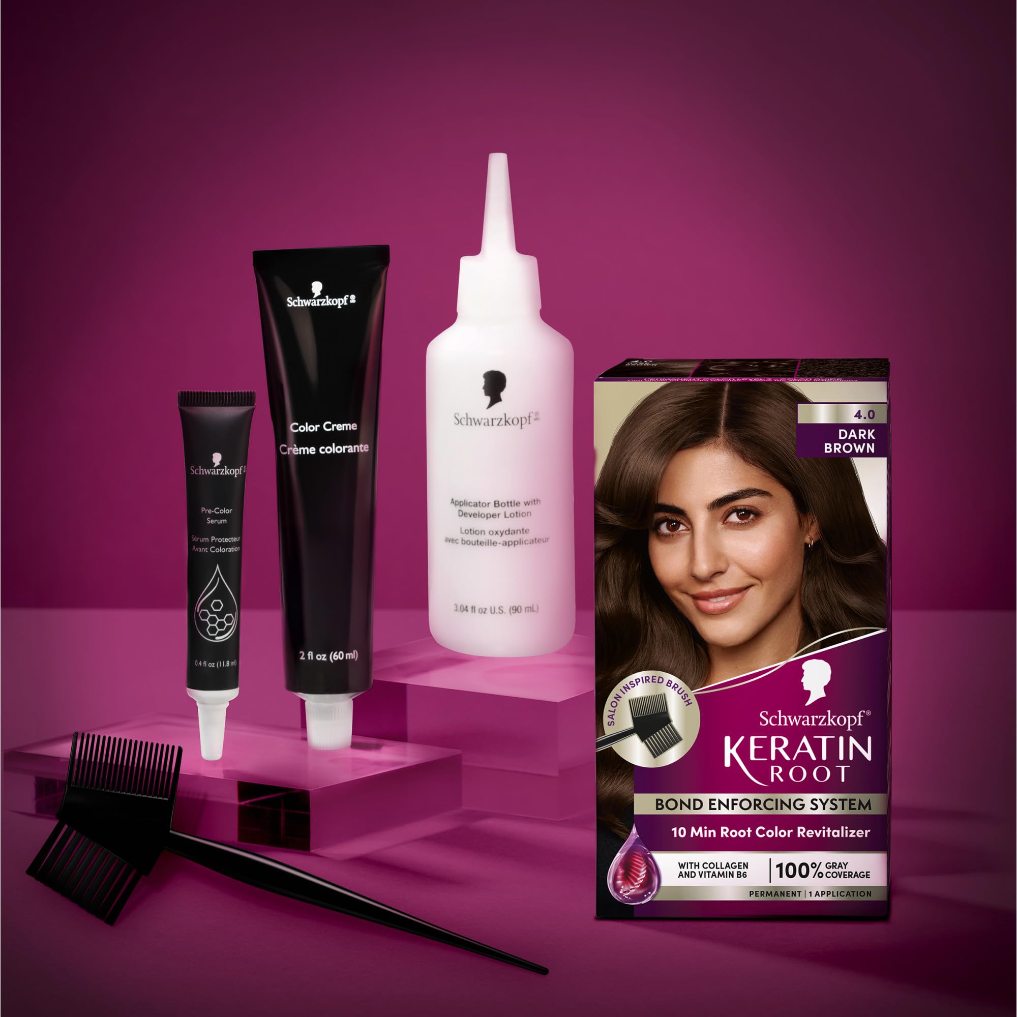 Schwarzkopf Keratin Crème Colorante: couleur permanente et uniforme.