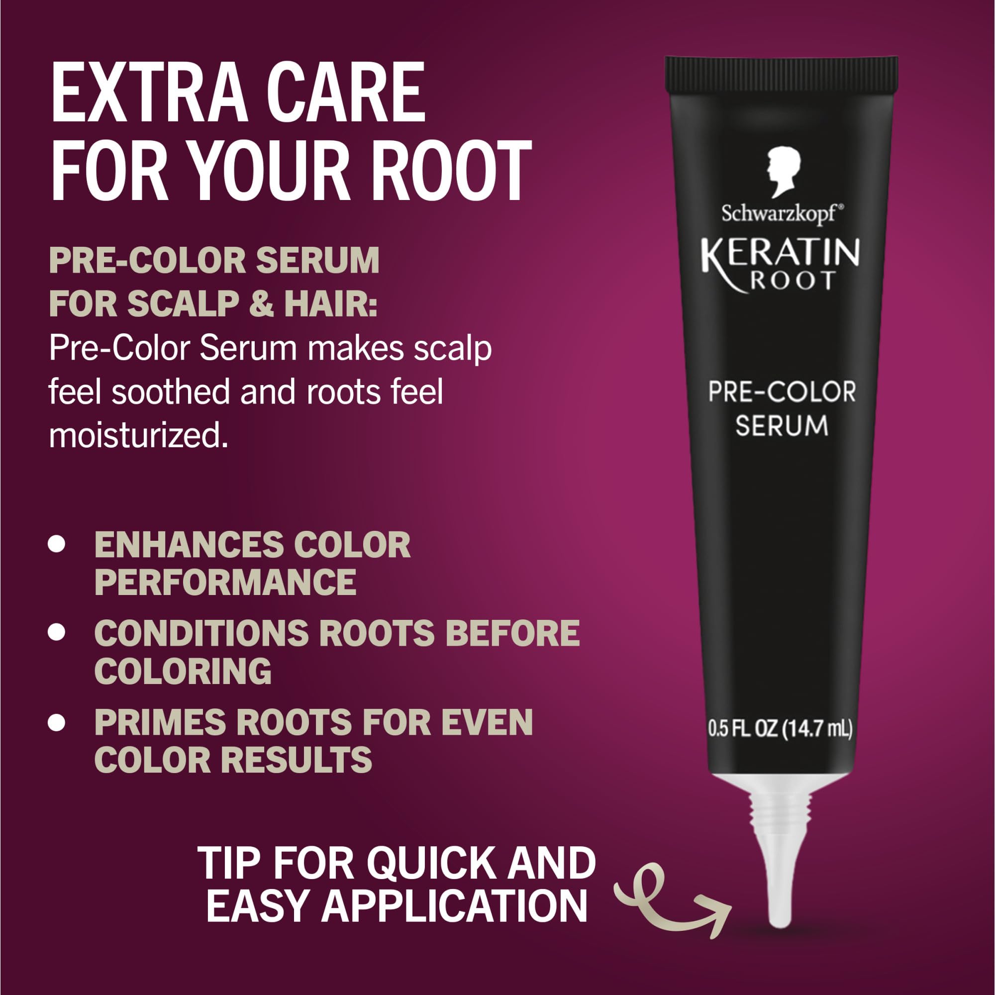 Schwarzkopf Keratin Pinceau Angulaire: application précise autour de la ligne capillaire.