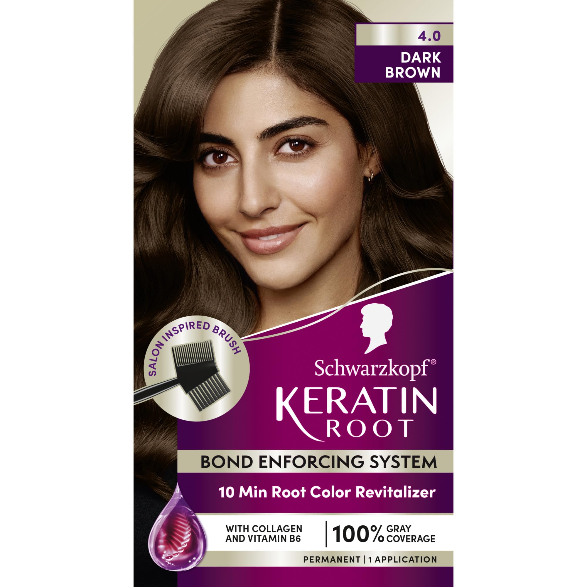 Schwarzkopf Keratin Racine Retouche Precision: couverture naturelle des racines rapidement.