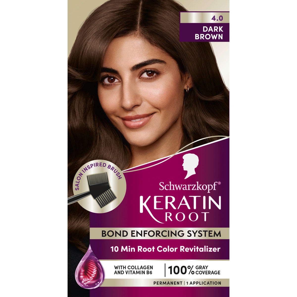 Schwarzkopf Keratin Racine Retouche Precision: couverture naturelle des racines rapidement.