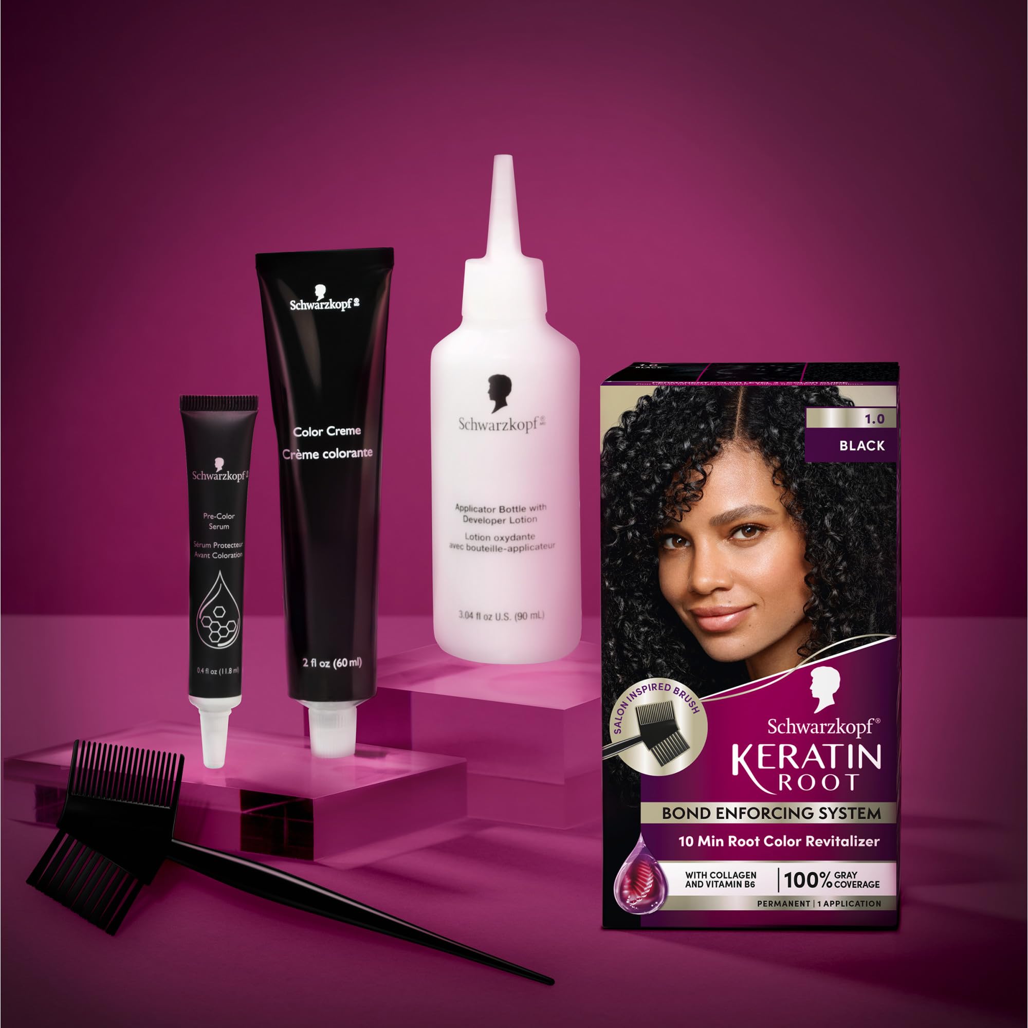 Schwarzkopf Keratin Root : paquet complet du kit de coloration à domicile