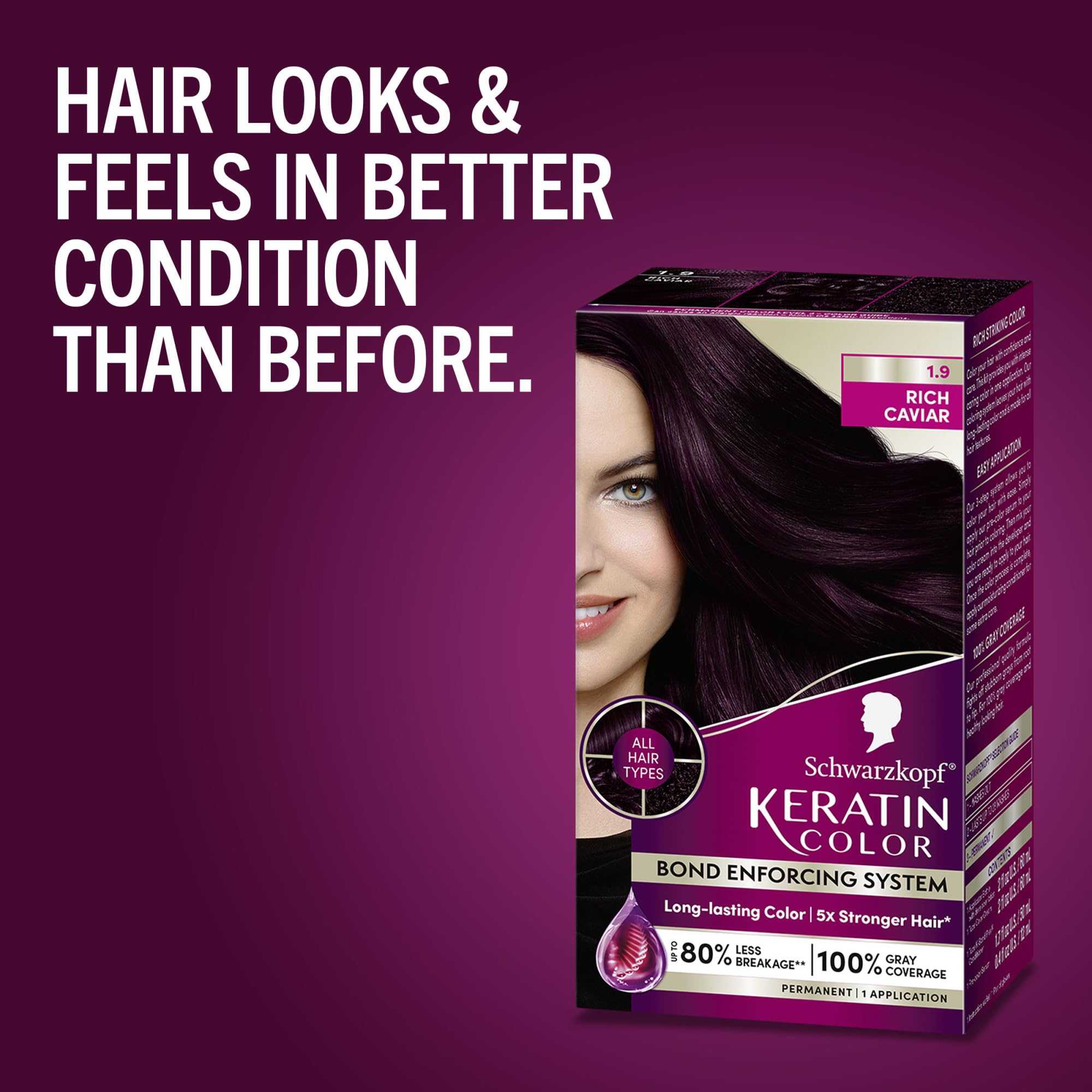 Schwarzkopf Keratine Color Rich Caviar – kit tout-en-un pour coloration à domicile