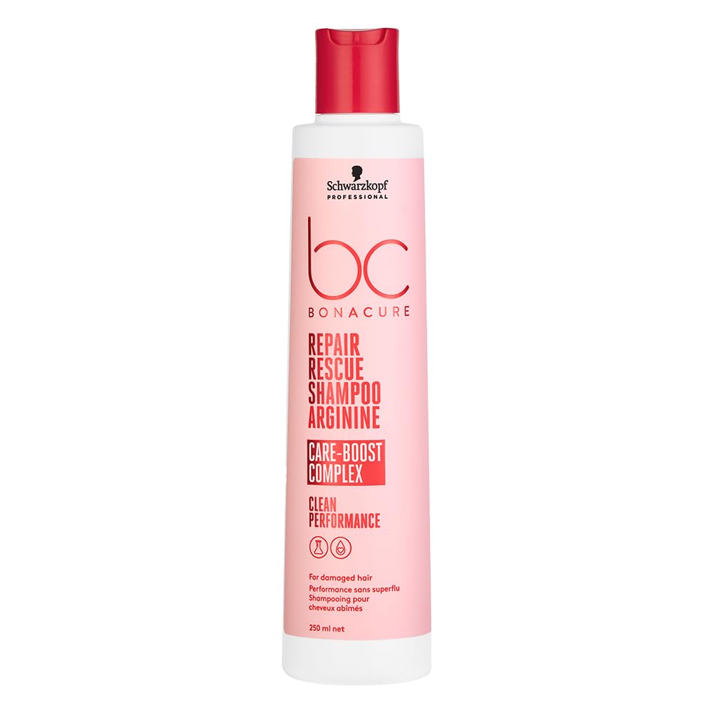 Schwarzkopf Professional BC Bonacure Peptide Repair Rescue, bouteille principale, démêlage facilité après lavage.