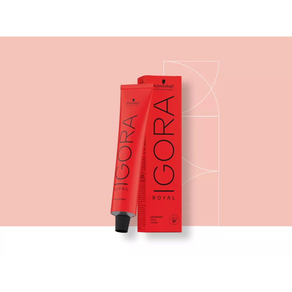 Schwarzkopf Professional Igora Royal Nude Tones : packaging élégant pour une utilisation en salon.